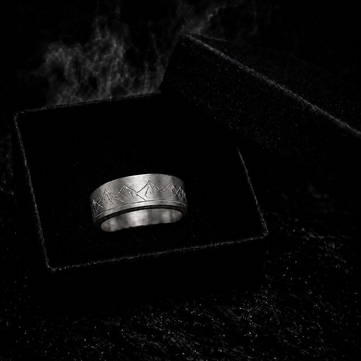 8mm Brushed Ridgeline Ring