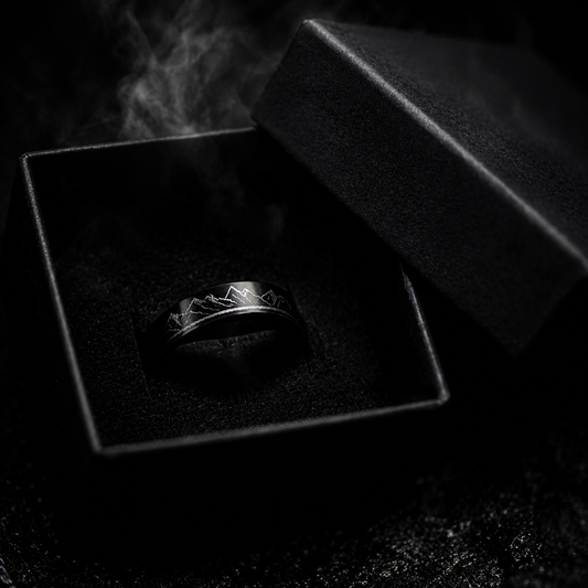 4mm Matte Black Stainless Steel Ring