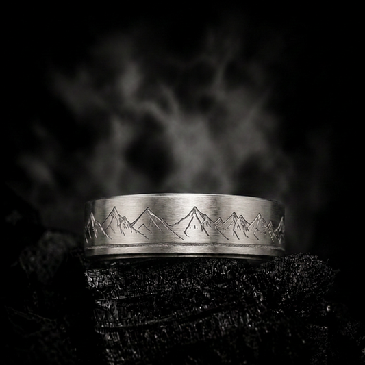 8mm Brushed Ridgeline Ring