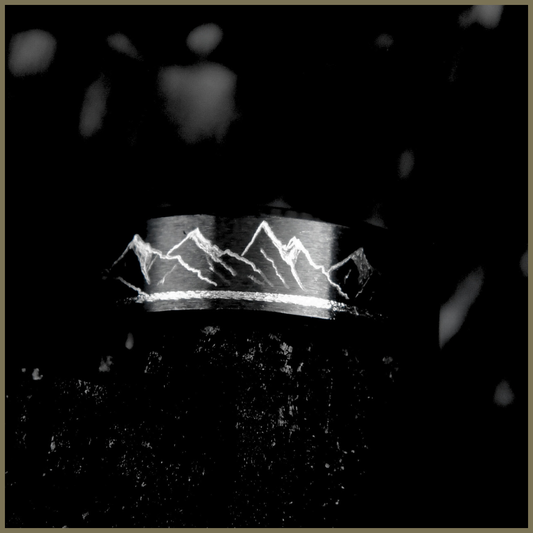 8mm Matte Black Stainless Steel Ring